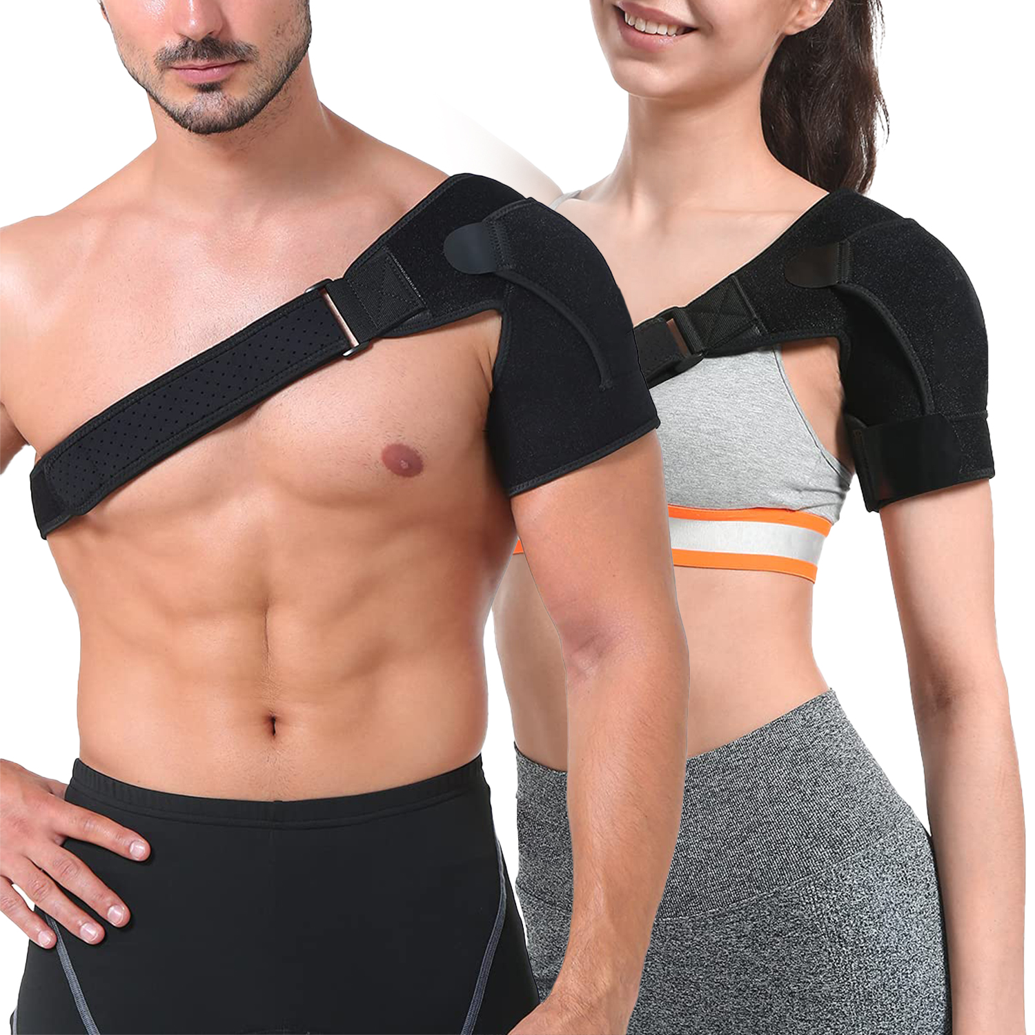 Aptoco Shoulder Brace for Women Men Rotator Cuff, Adjustable Shoulder
