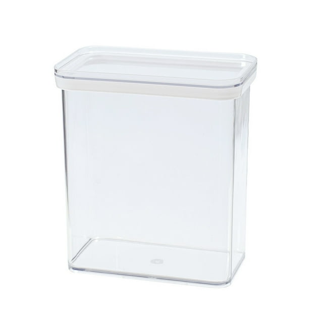 Clear Stackable 5L Food Storage Container Airtight Pet Cereal Bin Pantry Organizer for Snack Pasta Flour with Date Dial Leakproof Lid