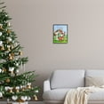 thumbnail image 3 of Santa Claus Off Duty Silly Reindeer Golfing Animals & Insects Painting Framed Art Print Wall Art, 3 of 5