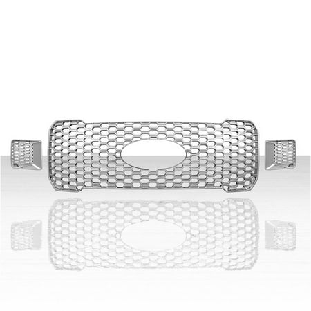 3pc Grille Overlay for 2018-2019 Ford F150 STX - Chrome