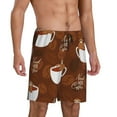 thumbnail image 3 of Rocae Sloths Need More Coffee for Men's Soft Sleep Pajama Shorts, Waistband and Pockets, 3 of 9