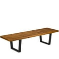thumbnail image 4 of Banc en bois de fabrication moderne en noyer, banc en bois de luxe minimaliste pour salon, 4 of 6