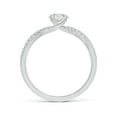 thumbnail image 2 of ANGARA Natural Twist Shank Diamond Engagement Ring in 14K White Gold for Women (Size-5.5mm| Color-H| Clarity-SI2) | April Birthstone, Anniversary, Jewelry Gift for Women | Natural Diamond Ring, 2 of 9