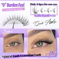 thumbnail image 4 of Lash Clusters Natural Lash Extensions Invisible Band Waterproof 8-16mm Cluster Eyelash Extensions Wispy Eyelash Clusters Individual Lashes Cluster Lashes by, 4 of 9