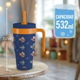 thumbnail image 2 of Magma Life Termo Acero Inoxidable para Niños Mini Flip 532 ml (18 oz), Doble Pared, Tapa Antiderrames con Popote, Mantiene Frío y Caliente, 2 of 7