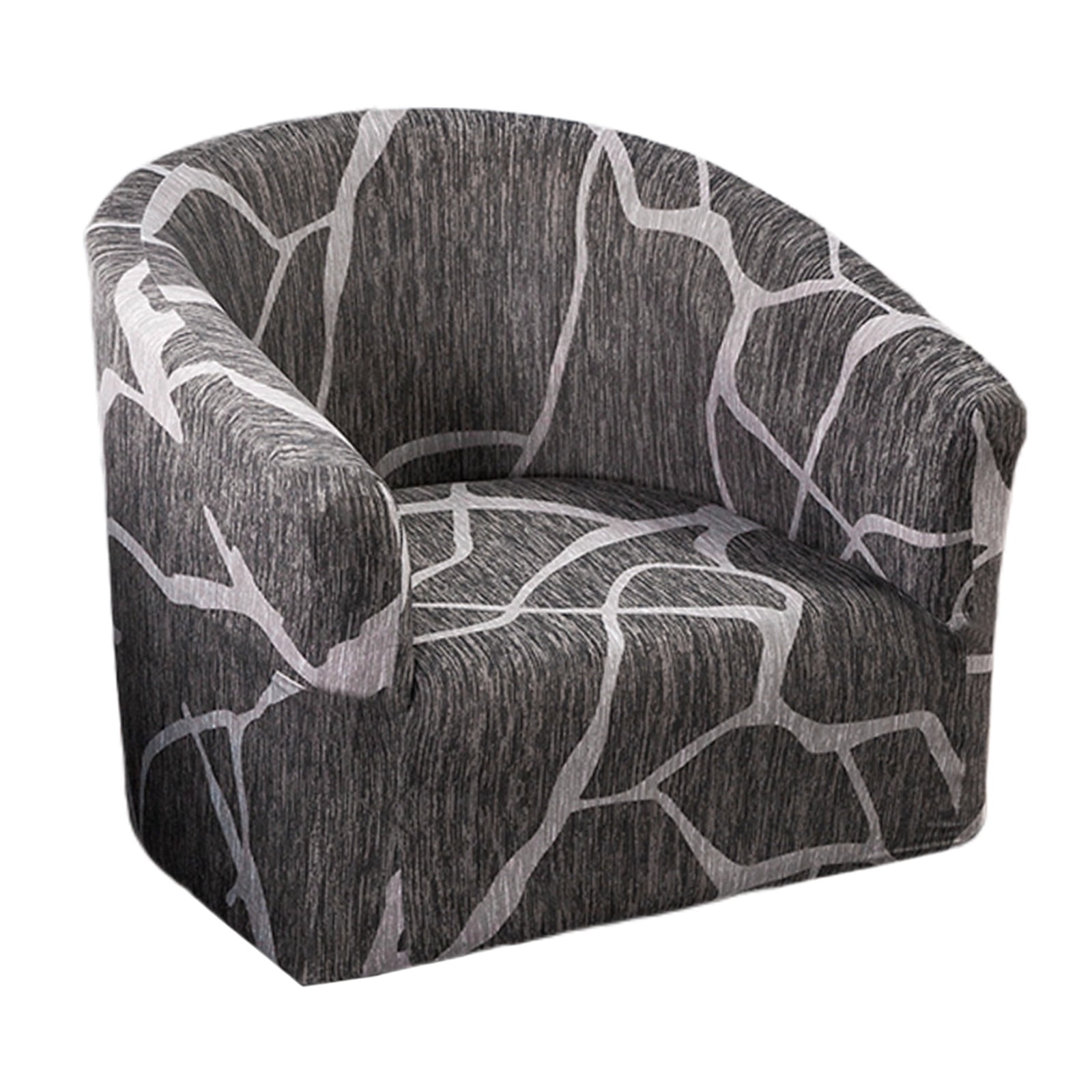 Geometric Printed Stretch Club Chair Slipcover Tub Chair Cover Anti