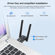 thumbnail image 5 of Usb Wifi 6 Bluetooth 5.4, Compatible Con Windows 11/10 Belug, Negro, 5 of 5