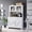 White, variant on Kitchen Pantry Cabinet with Microwave Stand, Coffee Bar, 4 Doors & Countertop | Ample Storage Space for Hutch, Bar Cabinet, Sideboard | Easy Assembly, Multi-Purpose Furniture