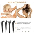 thumbnail image 3 of 6Pcs Plastic Hair Clip Barrette Haircut Hairpin Barber Hairdressing Hair Accessory, 3 of 6
