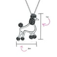 thumbnail image 4 of Bling Jewelry Womens BFF Pink Cubic Zirconia Poodle Pendant Necklace in Silver, 4 of 6