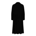 thumbnail image 5 of YHAJDS Women's Casual Dress,Plus Size Dresses Long Sleeve Lapel Solid Color Corduroy Warm Casual Maxi Dress Loose Style Fall Winter Wear, 5 of 5