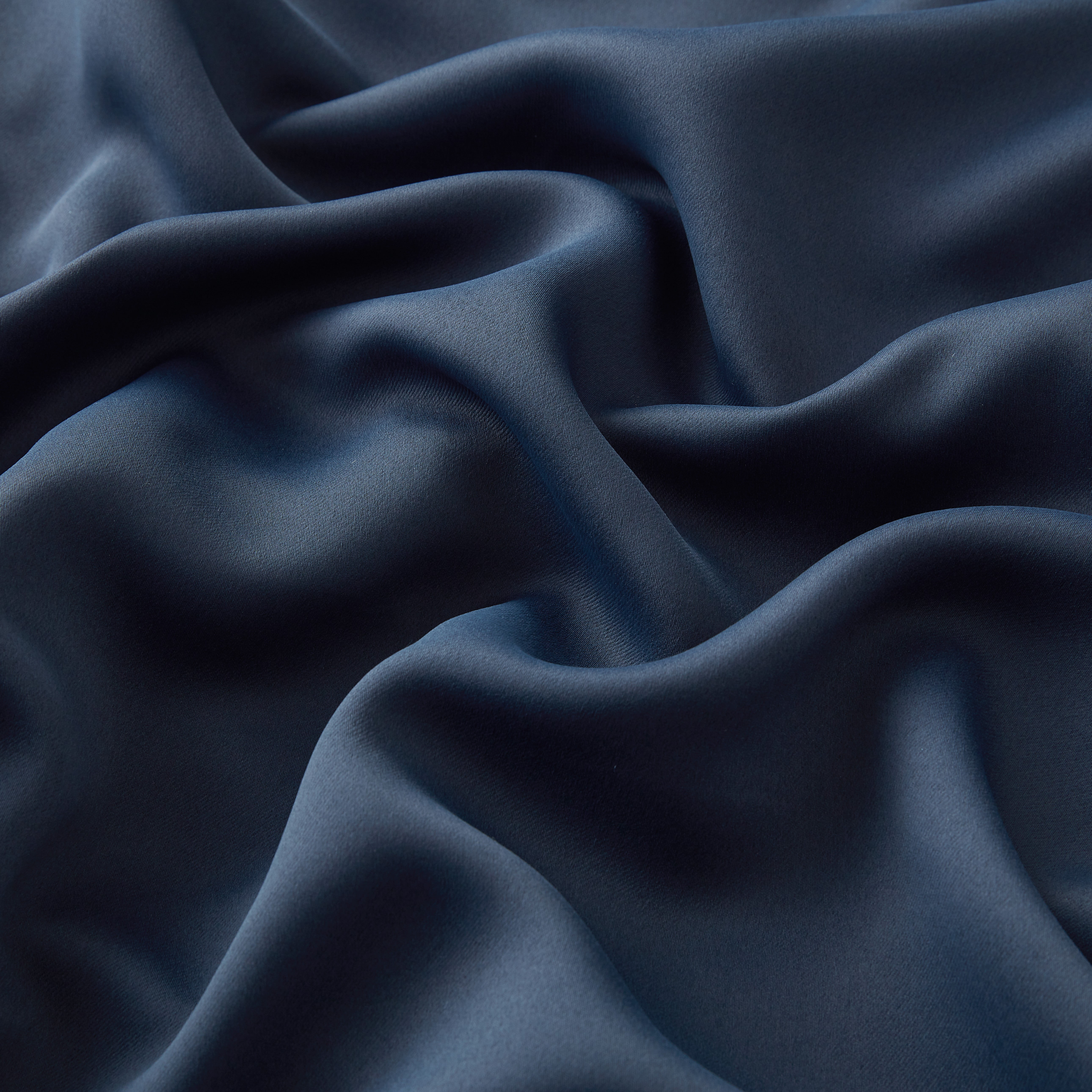 THD Virginia 100% Blackout Grommet Total Privacy Curtain Panels - Window Curtains for Living Room Bedroom - Set of 2 (Navy Blue, 42 W x 84 L)