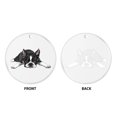 thumbnail image 2 of WIRESTER Large 3 inch Acrylic Ready to Hang Ornament, Hanging Ornaments for Christmas Tree Holidays Party Home Office Xmas Tree Decoration Gift - Boston Terrier Dog Lying Down Looking Up, 2 of 6