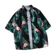thumbnail image 1 of Mens Tropical Print Shirt Short Sleeve Chest Pocket Relax Fit Vintage, Summer Beach Shirt, 1 of 6