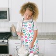 thumbnail image 4 of Pioneer Flower Floral Print Pattern Kids Aprons for Girls and Boys,Adjustable Neck Strap Toddler Aprons for Kids Cooking Baking, 4 of 7