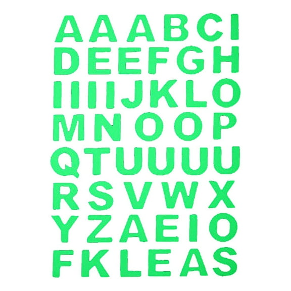 Luminous Glow in the Dark Numbers and Alphabet Letters Removable Fluorescent Decorative Wall Stickers for Home