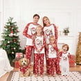 thumbnail image 2 of Christmas Family Pajamas Matching Set Santa Elk Print Top Red Pant Loungewear Sleepwear, 2 of 7