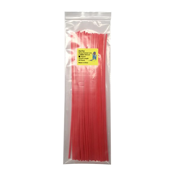 ZeeYee 50 Pieces Precut Square .105 Inches by 12 Inches Length Grass String Trimmer Line