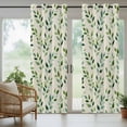 thumbnail image 5 of Outdoor Curtains for Patio Waterproof, Green Leaves Outdoor Privacy Panels Grommet, Watercolor Spring Botanical Country Beige Blackout Outside Curtains for Porch/Cabana 54"x84", 2 Panels, 5 of 8