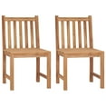 thumbnail image 2 of vidaXL Garden Chairs 2 pcs with Cushions Solid Teak Wood, 2 of 5