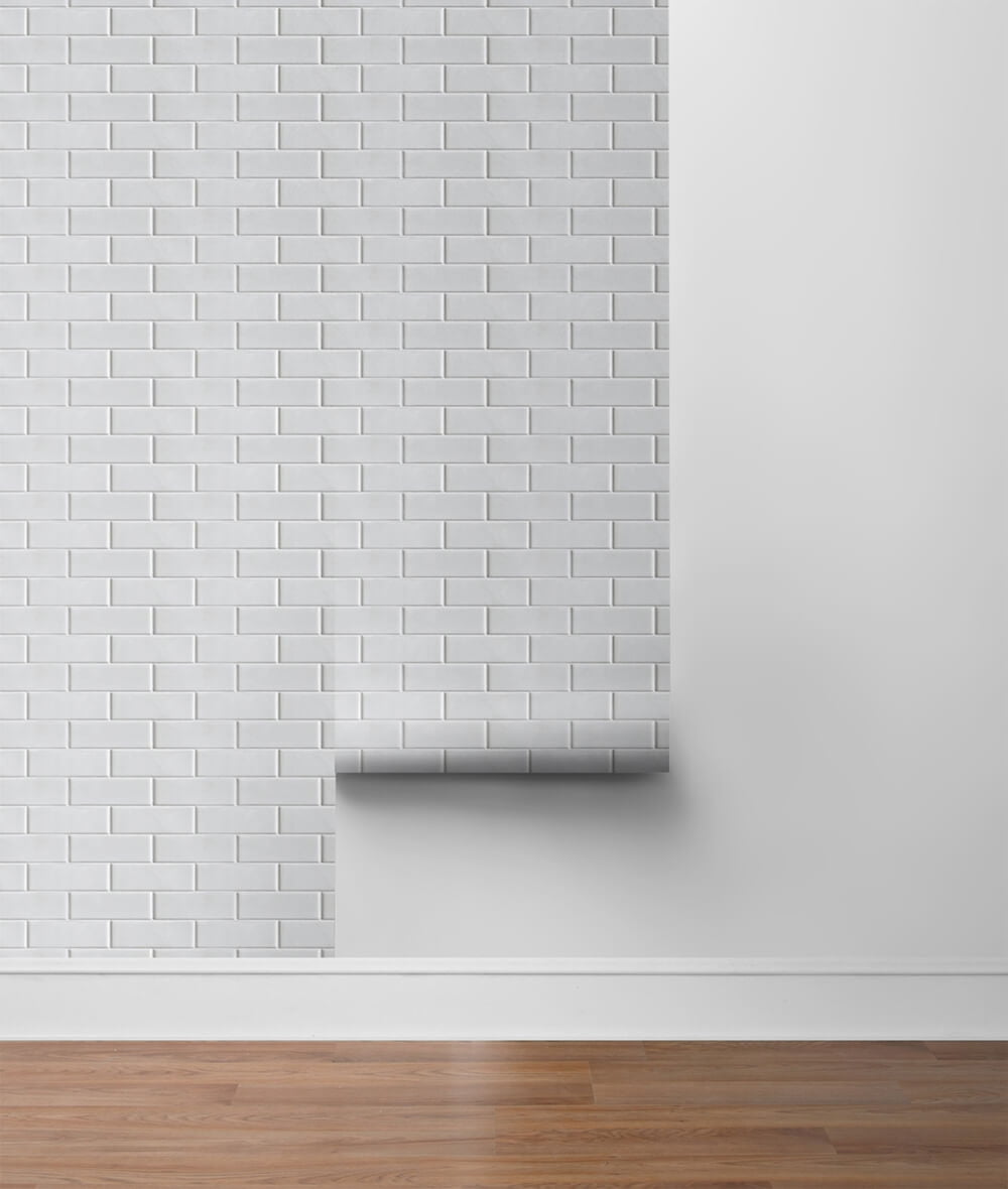 NextWall Subway Tile Peel and Stick Wallpaper