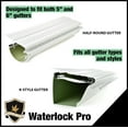 thumbnail image 3 of Waterlock Pro Gutter Guards Leaf Protection 25 Feet Pack Black, A Contractor-Grade Gutter Guard from Manufacturer, Domestic Aluminum Gutter Covers 5 and 6 Inch Gutters, 3 of 7
