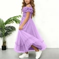 thumbnail image 4 of ATOGUTA Party Dresses for Girls Purple Sleeveless Tulle Long Formal Wedding Pageant Party Fancy Princess Ball Gown Dresses 7-13, 4 of 6