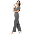 thumbnail image 3 of Fruit of the Loom Women's Soft & Breathable V-Neck Short Sleeve Top & Pajama Pant Set, Sizes S-4X, 3 of 12