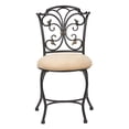 thumbnail image 1 of Hillsdale Sparta Vanity Stool in Black Gold, 1 of 3