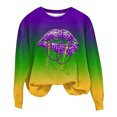 thumbnail image 1 of Gibobby Tops Mujeres Casual Suéter de manga larga con cuello redondo y estampado de labios informal de para mujer (Morado, XL), 1 of 4