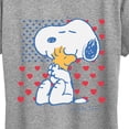 thumbnail image 3 of Peanuts - Snoopy Americana Heart Flag Short Sleeve Graphic T-Shirt, 3 of 6