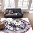 thumbnail image 4 of Area Rugs Indoor Non-Slip Rectangle Rug 5x8 Ft Boho Floral Retro Rug Rubber Backing Floor Mats Non Shedding Home Decor Carpet for Entryway Living Room, 4 of 8