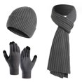 thumbnail image 1 of Gorros de invierno Apuakthei, bufandas para hombres con guantes de pantalla, bufandas cálidas para hombres y gorro, conjunto de guantes térmicos, 1 of 5