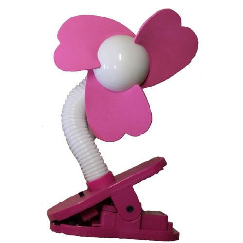 Dreambaby Stroller Fan, White with Pink Foam