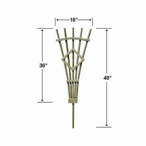 Creekvine Designs Trellis 3 ft x 18 in Treated Pine Rose Vertical