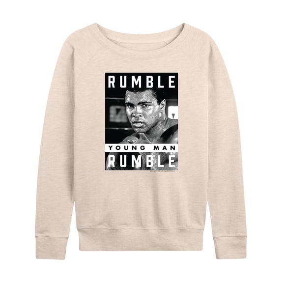 Muhammad Ali - Boxing Legend - Rumble Young Man Rumble - Women's Lightweight French Terry Long Sleeve Shirt