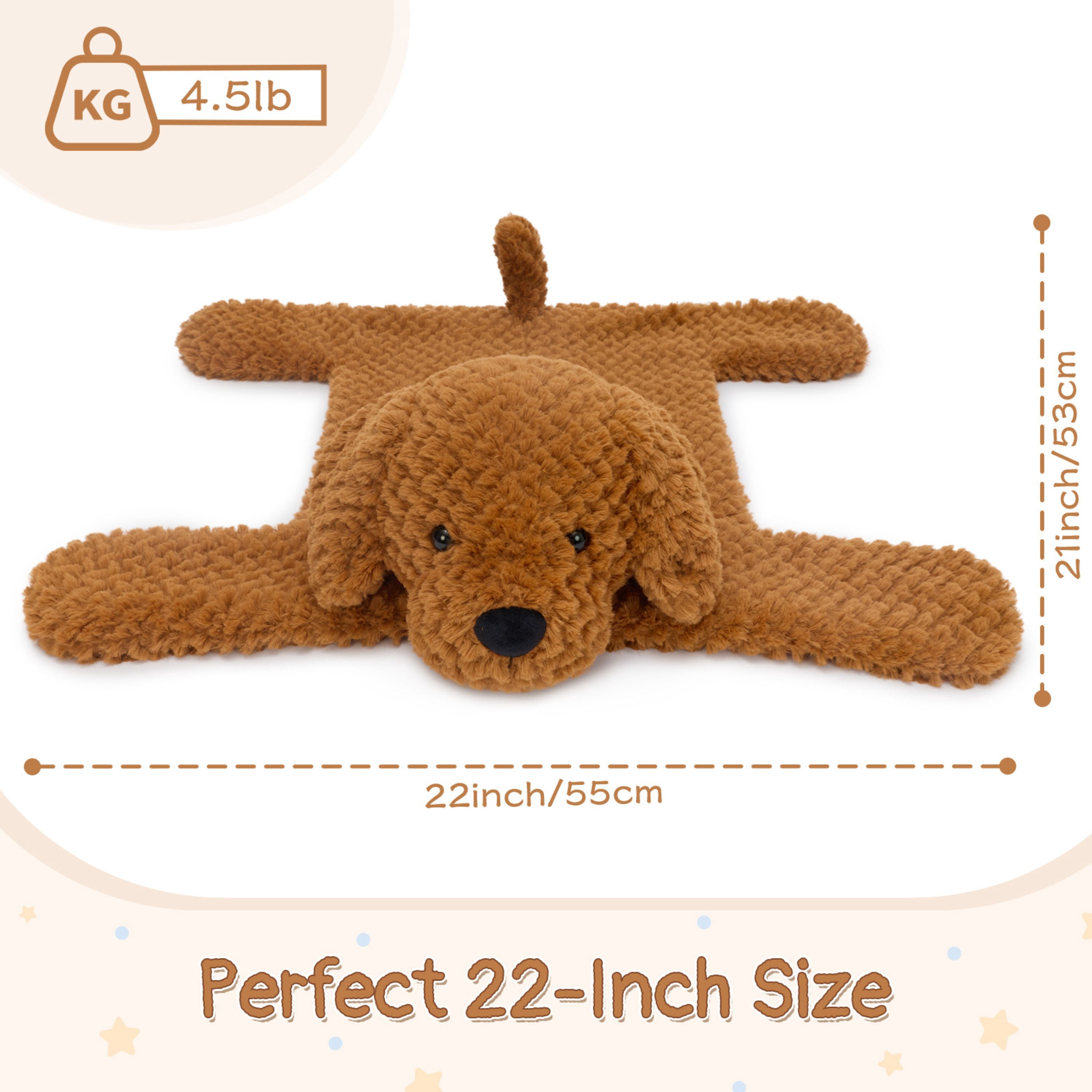 Tezituor 22'' Weighted Dog Stuffed Animal Dog Security Blanket Puppy Lovey Toy