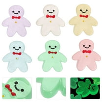 PAMINGONO 30Pcs Gingerbread Man Mini Resin Figures for Flower Pot Decorations and Mini Garden Themes