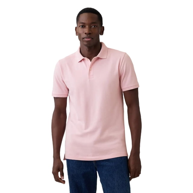 Polo GAP Stretch Piqué para hombre, color rosa puro, talla S