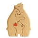 thumbnail image 1 of Rompecabezas de madera con forma de familia de osos, escultura de madera, decoración de madera 3 osos, 1 of 9