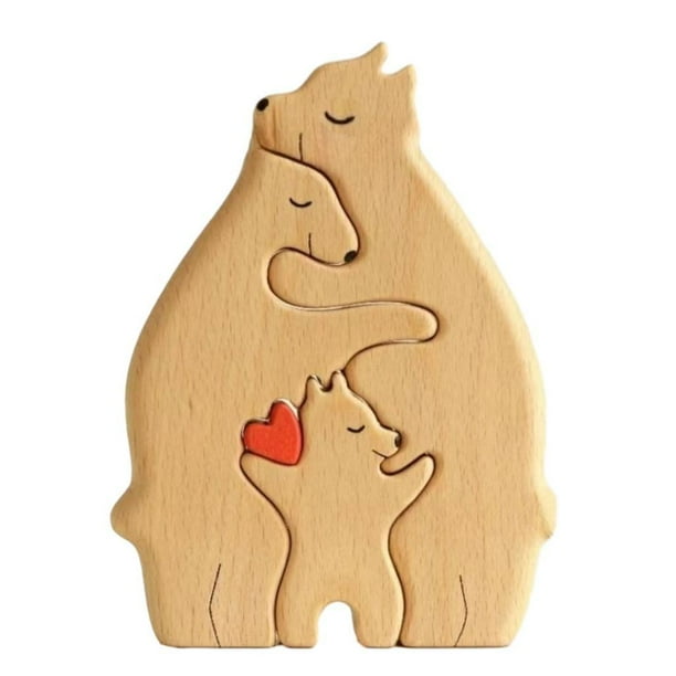 Puzzle de arte familiar de Holzbär, decoración de madera como regalo para la inauguración de la 3 osos