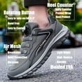 thumbnail image 3 of Mens Plus Size Wide Width Breathable Comfortable Soft Casual Slip on Sneakers Shoes  Walking Running Outdoor Activities for All Seasons with Rotating Bukles for, 3 of 8
