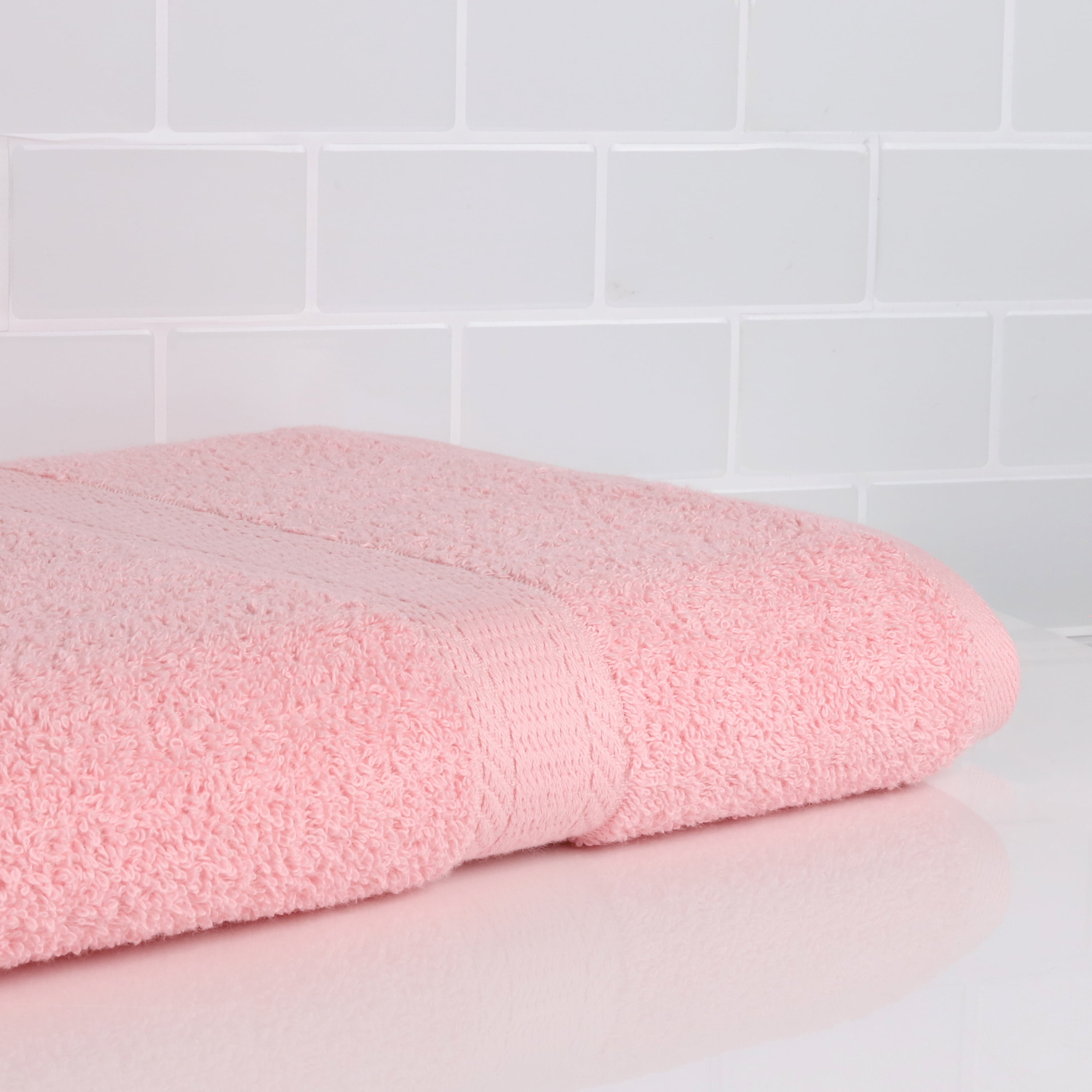 WELLDAY Pink Buffalo Plaid Bath Towels Soft Absorbent Bath Towels Bath  Towel Set of 3 for Home Hotel Bathroom Decor