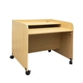 thumbnail image 1 of FixtureDisplays 24" Kids Computer Desk Wooden Single Computer Desk w/Adjustable Keyboard Shelf 18542-MAPLE, 1 of 5