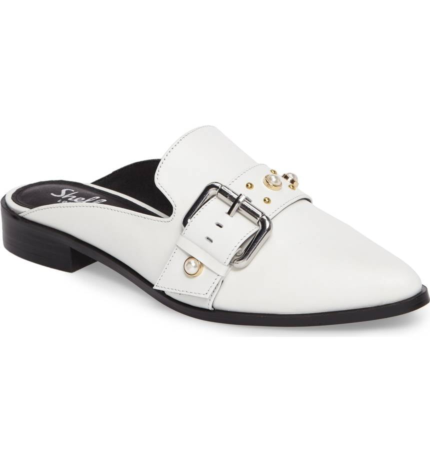 white mule flats
