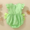 thumbnail image 6 of Ketyyh-chn99 Baby Girl Outfit Cute Baby Girl Smocked Romper Embroidery Collar Ruffle Sleeve Bodysuit Summer Outfit for 12-28 Months,Green, 6 of 6
