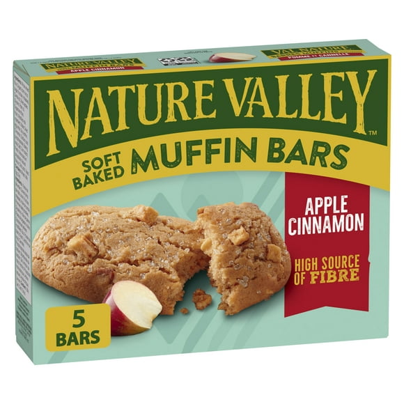 Nature Valley Soft-Baked Muffin Bars, Apple Cinnamon, Snack Bars, 5 ct, 175 g