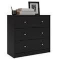 thumbnail image 6 of Pemberly Row Contemporary 3 Drawer Chest Dresser in Black, 6 of 7