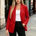 thumbnail image 2 of CHGBMOK Plus Size Blazers for Women Business Casual Long Sleeve Suit Jacket Lapel Open Front Work Blazer with Pocket, 2 of 6