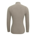 thumbnail image 5 of Sweaters for Women 2025 Long Sleeve Half Turtleneck Button Ribbed Knit Sweater Jumper Top Womens Pullover Sweaters, 5 of 6